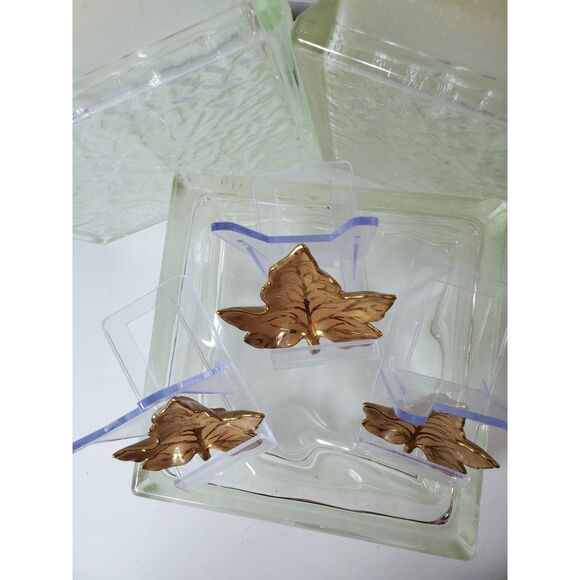 Maple Leaf Autum Gold or Golden Age Trinket Dishes Possibly Royal Winton Ceramic - Picture 10 of 10